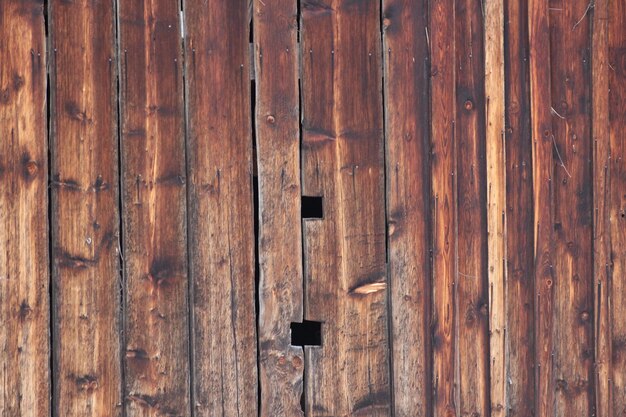 Volledige opname van een houten muur