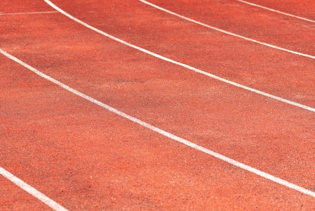 Foto volledige opname van een lege sportbaan