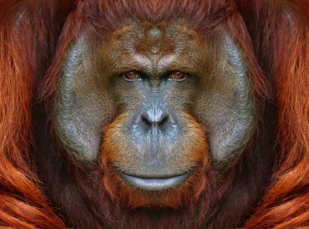 Volledige opname van een orang-oetan