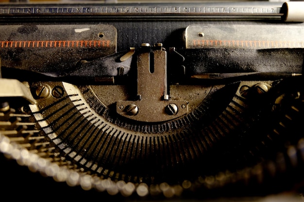 Volledige opname van een oude schrijfmachine