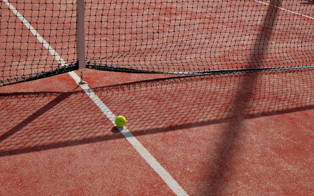 Volledige opname van een tennisbaan