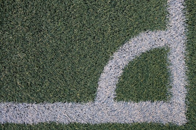 Foto volledige opname van een voetbalveld