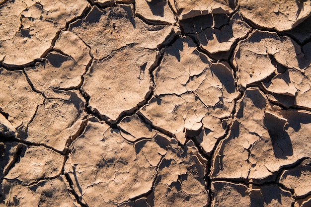 Foto volledige opname van het droge land