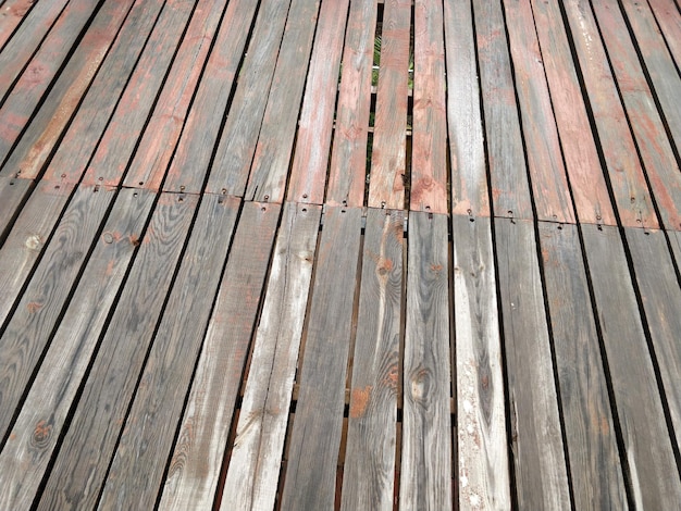 Foto volledige opname van houten planken