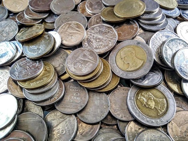 Foto volledige opname van munten
