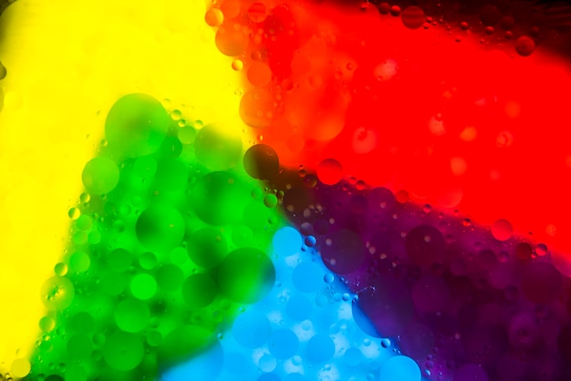 Foto volledige opname van veelkleurige bubbels