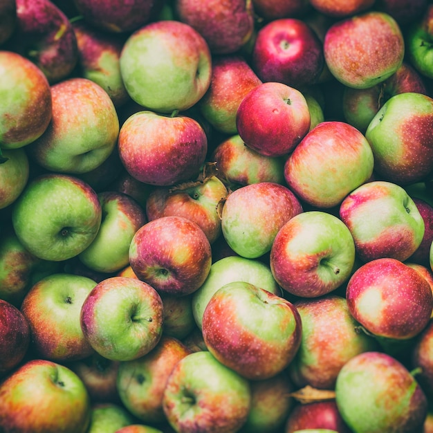 Volledige opname van verse appels