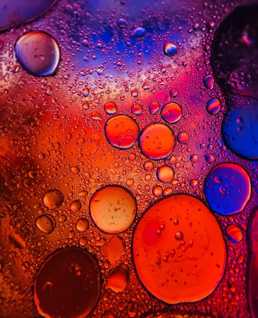 Volledige opname van waterdruppels