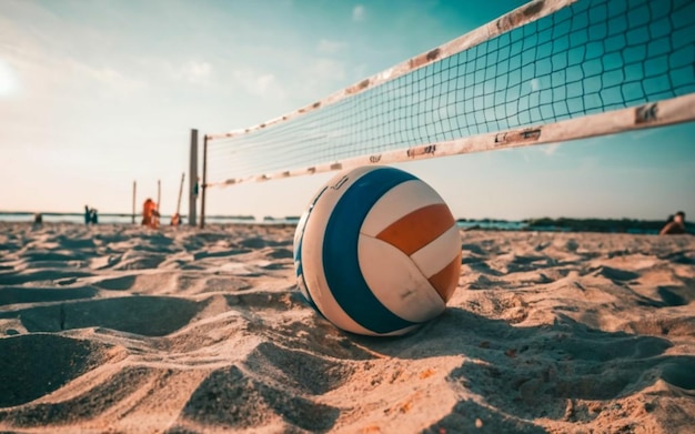 Volleybal op het zand Beach volleybal concept