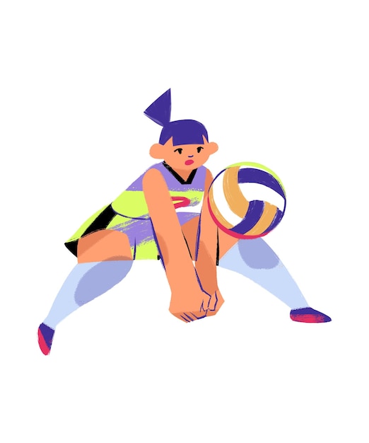 Volleybal smashen in actie op het zand of in de zaal