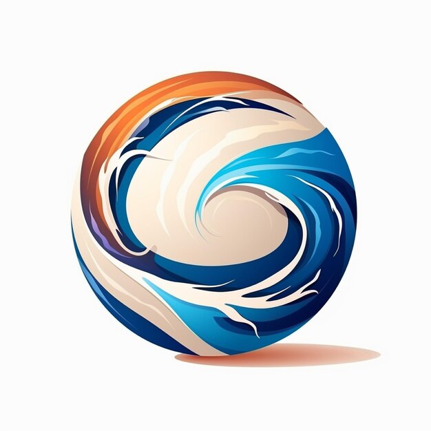 Volleyball illustration logo isolated background