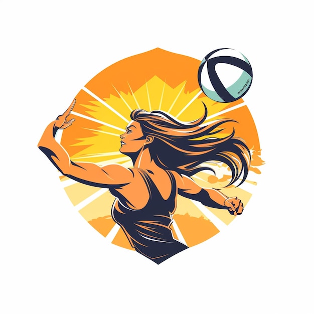 Photo volleyball illustration