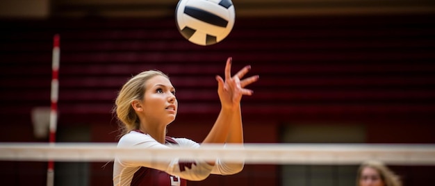 Foto un giocatore di pallavolo con il numero 8