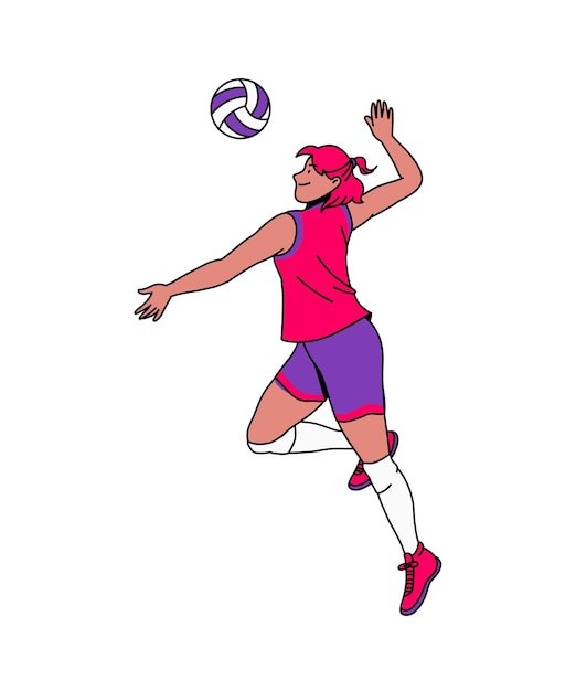 volleyball spiking into action on the sands or courts