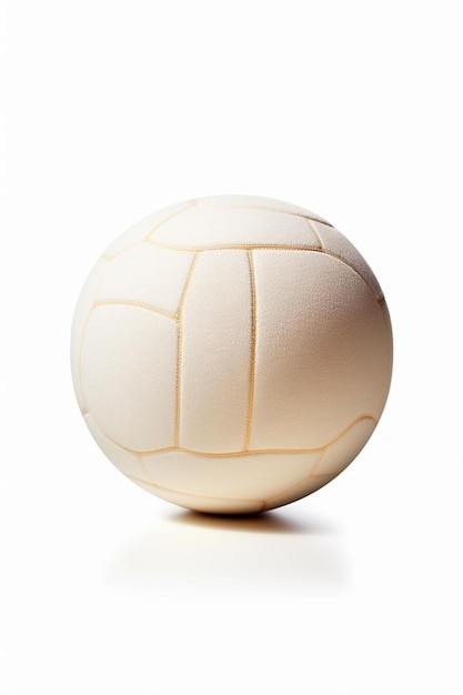 a volleyball that is white and brown