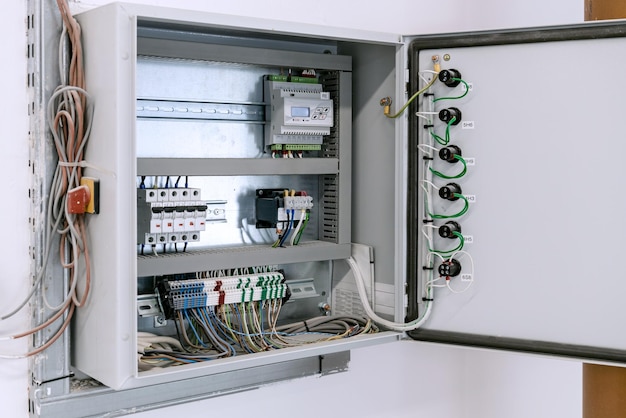 Voltage board with automatic switches electric box