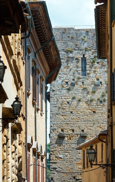 Volterra street scene Tuscany Italy