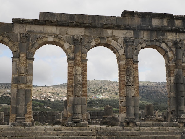 Volubilis Roman ruins in Morocco- Best-preserved Roman ruins located between the Imperial Cities of Fez and Meknes