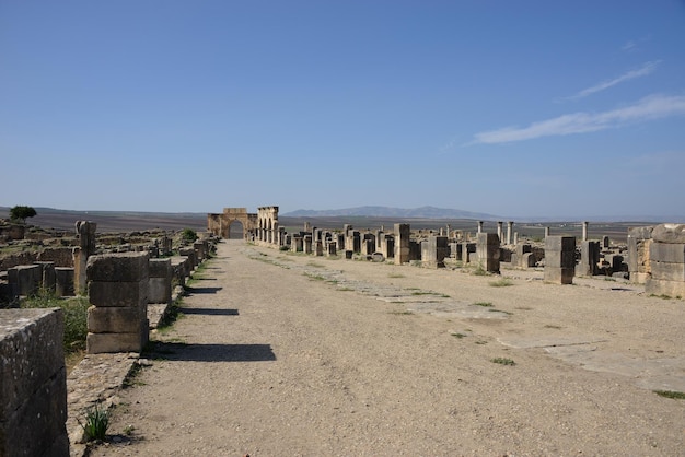 Foto volubilis ruïnes van de kolonie van het romeinse rijk