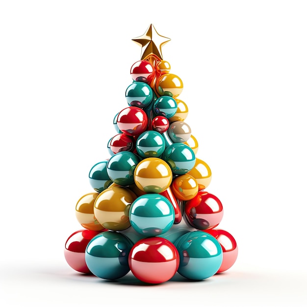 Объемная праздничная декорация 3D Рождественская елка