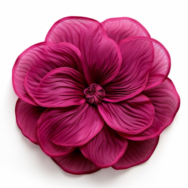 Photo voluminous pink flower on white background bess hamiti inspired 3d organza pattern