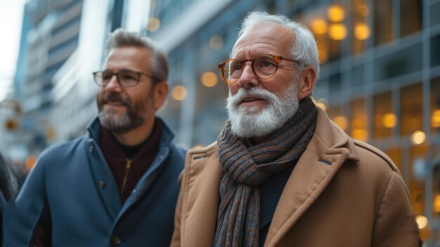 Volwassen mannen in stijlvolle herfstkleding