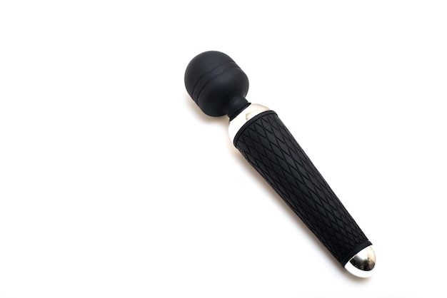 Volwassen seksspeeltje ontwerper dildo vibrator geïsoleerd op een witte achtergrond Seksgadgets en apparaten voor masturbatieEen plek voor uw tekst