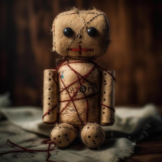 Foto una bambola voodoo .