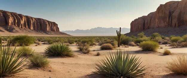 voor reclame en banner als Oasis Escape De verfrissende contrast van oases in droge dese benadrukken