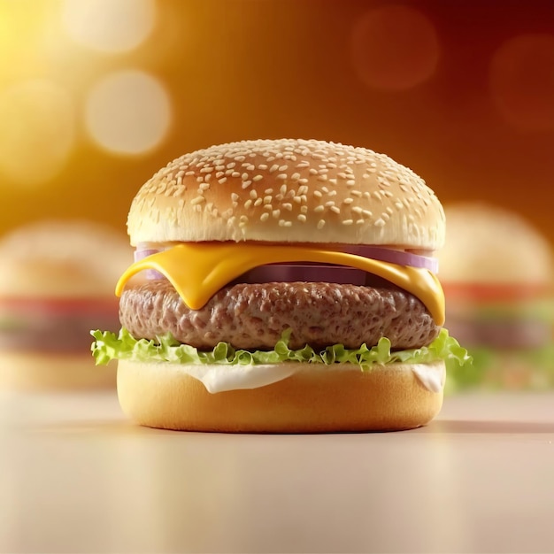 Vooraanzicht cheeseburger foto