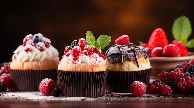 vooraanzicht smakelijke cupcake snijplank Resolutie en prachtige foto van hoge kwaliteit Foto van hoge kwaliteit
