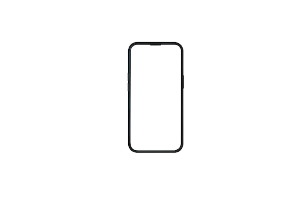 Vooraanzicht van een telefoon met wit schoon scherm voor uw ontwerp of tekst