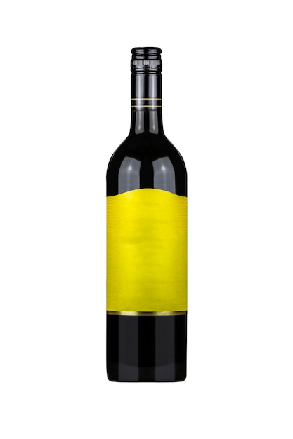 vooraanzicht wijnstok fles geïsoleerde witte achtergrond