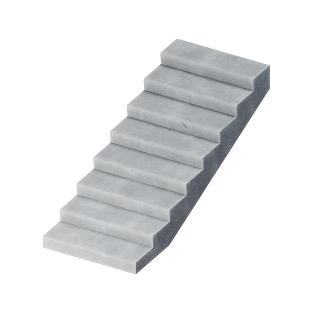 Voorafgewerkte betonnen trappen betonnen trap isometrisch icoon