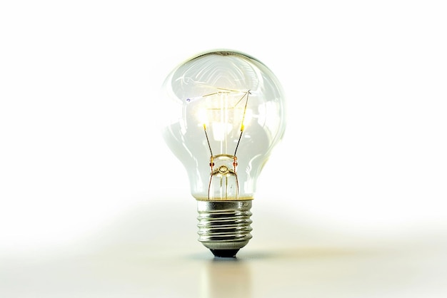 Voorbeeld LED-lamp op witte geïsoleerde achtergrond Energie-efficiënte verlichting gecreëerd met Gen