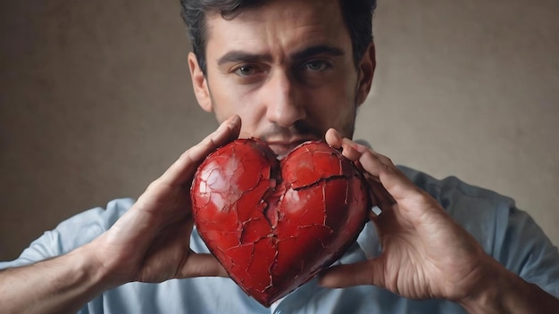 Voorbeeld van een volwassene met een gebroken hart.