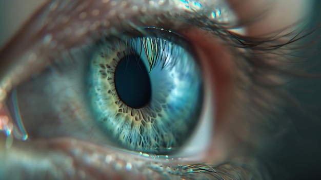 Voorbeeld van gezichtsvermogen met astigmatisme een brekingsfout die vervormde of wazige generatieve AI veroorzaakt