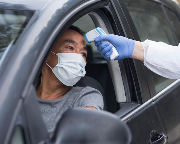 Foto voorbeeldprocedure voor het coronavirus