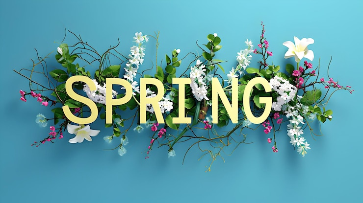 Foto voorjaarsbloem achtergrond met tekst voor ontwerp welkom voorjaarspost