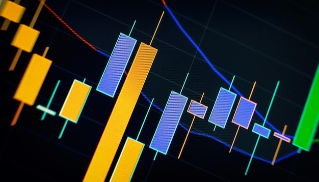 Voorraad of zakelijke marktanalyse concept zakelijke financiële of beurs achtergrond zakelijke grafiek op voorraad