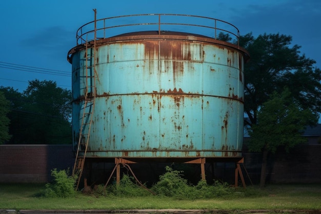 Foto voorstedelijke watertank