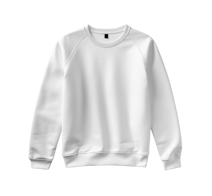 Foto vooruit sweatshirt mockup geïsoleerde achtergrond