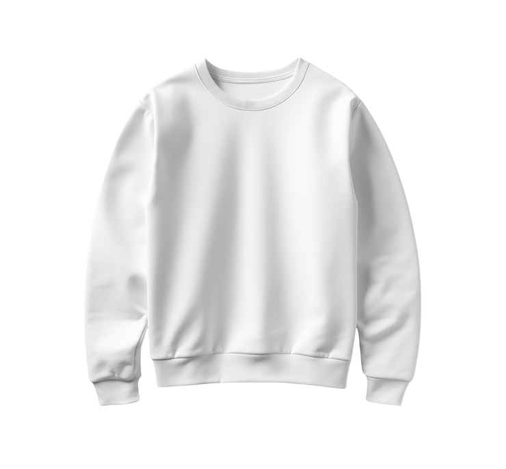 Foto vooruit sweatshirt mockup geïsoleerde achtergrond