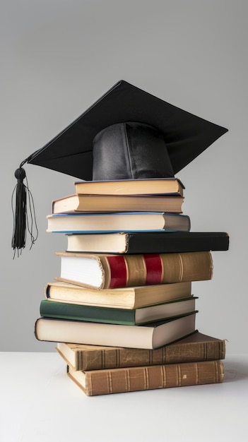 voorzijde stapelboeken afstudeercap diploma