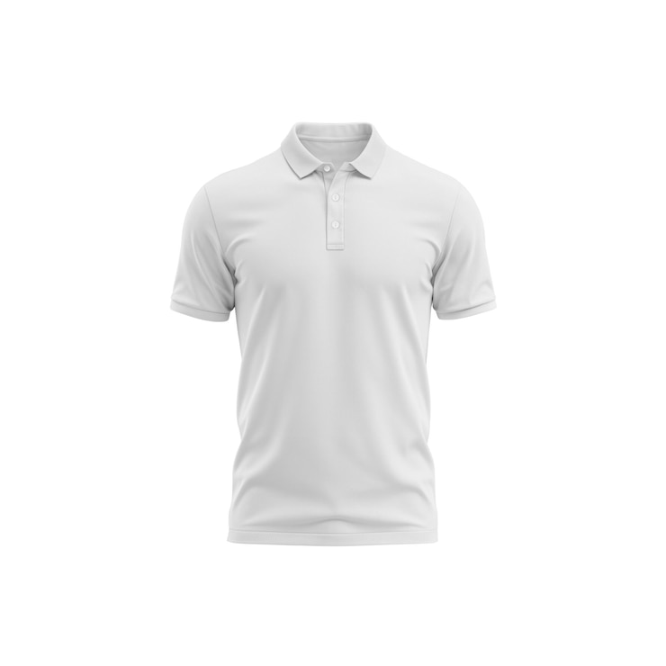 Foto voorzijde witte polo shirt