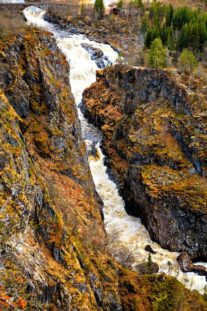 Voringfossen, Norway, the largest waterfall in the country