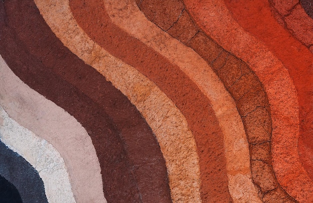 Foto vorm van bodemlagenzijn kleur en texturentextuurlagen van het aardoppervlak voor achtergrond
