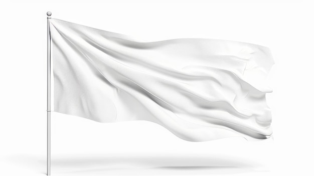 Foto vorm van een blanke witte vlag op een witte achtergrond