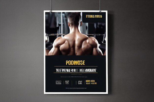 Foto vorm voor een fitnessposter