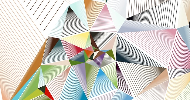 voronoi abstract art triangle pattern line coloful wallpaper